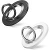 imageSYNCWIRE Magnetic Phone Ring Holder for MagSafe 2 Pack  Magnet Cell Phone Grip Stand Finger Ring Kickstand TwoSided Magnetic Compatible with iPhone 17 Pro Max 16 15 14 13 12 MagSafe AccessoriesSingle RingBlackWhite