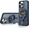 imageSYNCWIRE for MagSafe Ring Phone Holder 360 Rotation Magnetic Cell Phone Grip DualSided Magnets Phone Ring Kickstand Compatible with iPhone 17 16 15 14 13 12 Pro Max MagSafe Android Samsung etcDual RingTitanium Blue