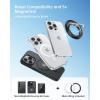 imageSYNCWIRE for MagSafe Ring Phone Holder 360 Rotation Magnetic Cell Phone Grip DualSided Magnets Phone Ring Kickstand Compatible with iPhone 17 16 15 14 13 12 Pro Max MagSafe Android Samsung etcBlack