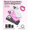 imageSYNCWIRE for MagSafe Ring Phone Holder 360 Rotation Magnetic Cell Phone Grip DualSided Magnets Phone Ring Kickstand Compatible with iPhone 17 16 15 14 13 12 Pro Max MagSafe Android Samsung etcHot Barbie