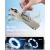 imageSYNCWIRE for MagSafe Ring Phone Holder 360 Rotation Magnetic Cell Phone Grip DualSided Magnets Phone Ring Kickstand Compatible with iPhone 17 16 15 14 13 12 Pro Max MagSafe Android Samsung etcTitanium