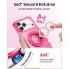 imageSYNCWIRE for MagSafe Ring Phone Holder 360 Rotation Magnetic Cell Phone Grip DualSided Magnets Phone Ring Kickstand Compatible with iPhone 17 16 15 14 13 12 Pro Max MagSafe Android Samsung etcBerry Crush