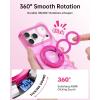 imageSYNCWIRE for MagSafe Ring Phone Holder 360 Rotation Magnetic Cell Phone Grip DualSided Magnets Phone Ring Kickstand Compatible with iPhone 17 16 15 14 13 12 Pro Max MagSafe Android Samsung etcHot Barbie