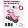 imageSYNCWIRE for MagSafe Ring Phone Holder 360 Rotation Magnetic Cell Phone Grip DualSided Magnets Phone Ring Kickstand Compatible with iPhone 17 16 15 14 13 12 Pro Max MagSafe Android Samsung etcBerry Crush