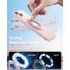 imageSYNCWIRE for MagSafe Ring Phone Holder 360 Rotation Magnetic Cell Phone Grip DualSided Magnets Phone Ring Kickstand Compatible with iPhone 17 16 15 14 13 12 Pro Max MagSafe Android Samsung etcLight Pink