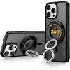 imageSYNCWIRE for MagSafe Ring Phone Holder 360 Rotation Magnetic Cell Phone Grip DualSided Magnets Phone Ring Kickstand Compatible with iPhone 17 16 15 14 13 12 Pro Max MagSafe Android Samsung etcBlack
