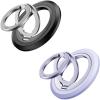 imageSYNCWIRE Phone Ring Holder Grip for MagSafe 360 Rotation Magnetic Cell Phone Grip Stand TwoSided Magnetic Compatible with iPhone 16 15 14 13 12 Pro Max fits MagSafe Accessories  BlackPurple
