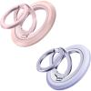 imageSYNCWIRE Phone Ring Holder Grip for MagSafe 360 Rotation Magnetic Cell Phone Grip Stand TwoSided Magnetic Compatible with iPhone 16 15 14 13 12 Pro Max fits MagSafe Accessories  PinkPurple