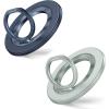 imageSyncwire Magnetic Phone Ring Holder for MagSafe 2 Pack Magnetic Phone Ring Stand Finger Grip Kickstand with TwoSided Compatible iPhoneAndroidMagSafe Accessories Titanium BlueGreen