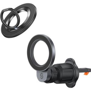 imageSYNCWIRE DualSided Magnetic Phone Ring Bundle with Magsafe Car Phone Mount