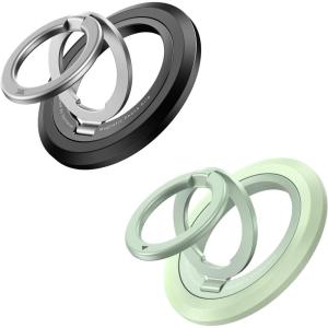 imageSYNCWIRE Phone Ring Holder Grip for MagSafe 360 Rotation Magnetic Cell Phone Grip Stand TwoSided Magnetic Compatible with iPhone 16 15 14 13 12 Pro Max fits MagSafe Accessories  BlackGreen