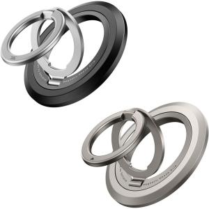 imageSYNCWIRE Phone Ring Holder Grip for MagSafe 360 Rotation Magnetic Cell Phone Grip Stand TwoSided Magnetic Compatible with iPhone 16 15 14 13 12 Pro Max fits MagSafe Accessories  BlackTitanium