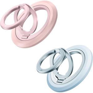 imageSYNCWIRE Phone Ring Holder Grip for MagSafe 360 Rotation Magnetic Cell Phone Grip Stand TwoSided Magnetic Compatible with iPhone 16 15 14 13 12 Pro Max fits MagSafe Accessories  PinkBlue