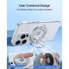 imageSYNCWIRE Magnetic Phone Ring Holder for MagSafe 2 Pack 360 Rotation Dual Sided Magnet Grip Cell Phone Ring Stand Finger Kickstand Compatible with iPhone 17 16 15 14 13 12 Pro Max fits MagSafeSingle Ring1PCSGlitter Silver