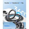 imageSYNCWIRE Magnetic Phone Ring Holder for MagSafe 2 Pack 360 Rotation Dual Sided Magnet Grip Cell Phone Ring Stand Finger Kickstand Compatible with iPhone 17 16 15 14 13 12 Pro Max fits MagSafeSingle Ring1PCSGlitter Black