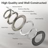 imageSYNCWIRE Magnetic Phone Ring Holder for MagSafe 2 Pack 360 Rotation Dual Sided Magnet Grip Cell Phone Ring Stand Finger Kickstand Compatible with iPhone 17 16 15 14 13 12 Pro Max fits MagSafeSingle Ring1PCSTitanium