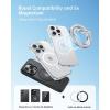 imageSYNCWIRE Magnetic Phone Ring Holder for MagSafe 2 Pack 360 Rotation Dual Sided Magnet Grip Cell Phone Ring Stand Finger Kickstand Compatible with iPhone 17 16 15 14 13 12 Pro Max fits MagSafeSingle Ring1PCSGlitter Silver
