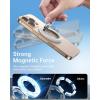 imageSYNCWIRE Magnetic Phone Ring Holder for MagSafe 2 Pack 360 Rotation Dual Sided Magnet Grip Cell Phone Ring Stand Finger Kickstand Compatible with iPhone 17 16 15 14 13 12 Pro Max fits MagSafeDual Ring2PCSBlackWhite