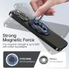 imageSYNCWIRE Magnetic Phone Ring Holder for MagSafe 2 Pack 360 Rotation Dual Sided Magnet Grip Cell Phone Ring Stand Finger Kickstand Compatible with iPhone 17 16 15 14 13 12 Pro Max fits MagSafeSingle RingBlackTitanium Blue