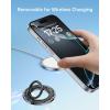 imageSYNCWIRE Magnetic Phone Ring Holder for MagSafe 2 Pack 360 Rotation Dual Sided Magnet Grip Cell Phone Ring Stand Finger Kickstand Compatible with iPhone 17 16 15 14 13 12 Pro Max fits MagSafeSingle Ring1PCSGlitter Black