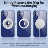 imageSYNCWIRE Magnetic Phone Ring Holder for MagSafe 2 Pack 360 Rotation Dual Sided Magnet Grip Cell Phone Ring Stand Finger Kickstand Compatible with iPhone 17 16 15 14 13 12 Pro Max fits MagSafeSingle Ring1PCSWhite
