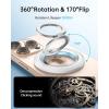 imageSYNCWIRE Magnetic Phone Ring Holder for MagSafe 2 Pack 360 Rotation Dual Sided Magnet Grip Cell Phone Ring Stand Finger Kickstand Compatible with iPhone 17 16 15 14 13 12 Pro Max fits MagSafeDual Ring2PCSBlackWhite