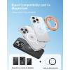 imageSYNCWIRE Magnetic Phone Ring Holder for MagSafe 2 Pack 360 Rotation Dual Sided Magnet Grip Cell Phone Ring Stand Finger Kickstand Compatible with iPhone 17 16 15 14 13 12 Pro Max fits MagSafeSingle Ring1PCSGlitter Rose Gold