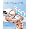 imageSYNCWIRE Magnetic Phone Ring Holder for MagSafe 2 Pack 360 Rotation Dual Sided Magnet Grip Cell Phone Ring Stand Finger Kickstand Compatible with iPhone 17 16 15 14 13 12 Pro Max fits MagSafeSingle Ring1PCSGlitter Rose Gold