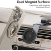 imageSYNCWIRE Magnetic Phone Ring Holder for MagSafe 2 Pack 360 Rotation Dual Sided Magnet Grip Cell Phone Ring Stand Finger Kickstand Compatible with iPhone 17 16 15 14 13 12 Pro Max fits MagSafeSingle Ring2PCSBlackTitanium