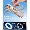imageSYNCWIRE Magnetic Phone Ring Holder for MagSafe 2 Pack 360 Rotation Dual Sided Magnet Grip Cell Phone Ring Stand Finger Kickstand Compatible with iPhone 17 16 15 14 13 12 Pro Max fits MagSafeDual Ring2PCSBlackPearl Gold