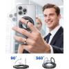 imageSYNCWIRE Magnetic Phone Ring Holder for MagSafe 2 Pack 360 Rotation Dual Sided Magnet Grip Cell Phone Ring Stand Finger Kickstand Compatible with iPhone 17 16 15 14 13 12 Pro Max fits MagSafeSingle Ring1PCSCarbon Fiber