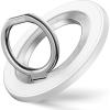 imageSYNCWIRE Magnetic Phone Ring Holder for MagSafe 2 Pack 360 Rotation Dual Sided Magnet Grip Cell Phone Ring Stand Finger Kickstand Compatible with iPhone 17 16 15 14 13 12 Pro Max fits MagSafeSingle Ring1PCSWhite