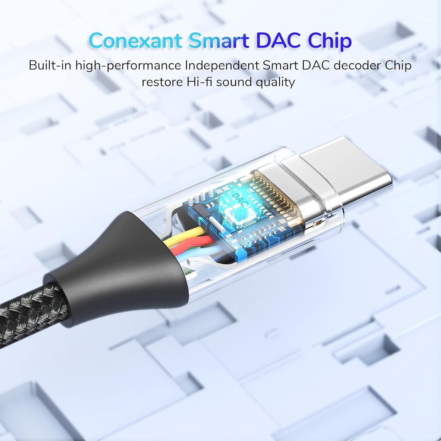 image:imageSyncwire USB C to 35mm Female Headphone Adapter USB Type C to Aux Audio Jack Dongle Cable Cord Compatible with Pixel 6 4 3 XLSamsung Galaxy S22 S21 S20 Ultra Note 20 10 S10 S9 PlusiPad ProBlack