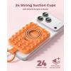 image:imageSyncwire Magnetic Suction Phone Mount for MagSafe Silicone Octo Cup Buddy Sticky Grip Ring Holder HandsFreeSelfieVideo for TikTok amp Instagram InfluencerCreator iPhone CompatibleSunshine YellowOrange