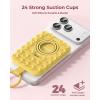 image:imageSyncwire Magnetic Suction Phone Mount for MagSafe Silicone Octo Cup Buddy Sticky Grip Ring Holder HandsFreeSelfieVideo for TikTok amp Instagram InfluencerCreator iPhone CompatibleSunshine YellowSunshine Yellow