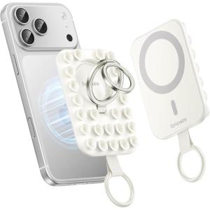 image:imageSyncwire Magnetic Suction Phone Mount for MagSafe Silicone Octo Cup Buddy Sticky Grip Ring Holder HandsFreeSelfieVideo for TikTok amp Instagram InfluencerCreator iPhone CompatibleSunshine YellowPearl White