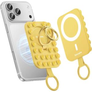 image:imageSyncwire Magnetic Suction Phone Mount for MagSafe Silicone Octo Cup Buddy Sticky Grip Ring Holder HandsFreeSelfieVideo for TikTok amp Instagram InfluencerCreator iPhone CompatibleSunshine YellowSunshine Yellow