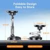 image:imageSYNCWIRE for MagSafe Car Mount 3Axis Adjustable Vacuum Magnetic Phone Holder Replaceable Suction Cup DashboardWindshield 360 Rotation Foldable for iPhone 1712 ProMaxPlus CarbonFiberBlack